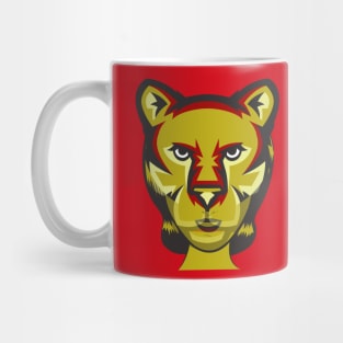 Retro Lion Woman Mug